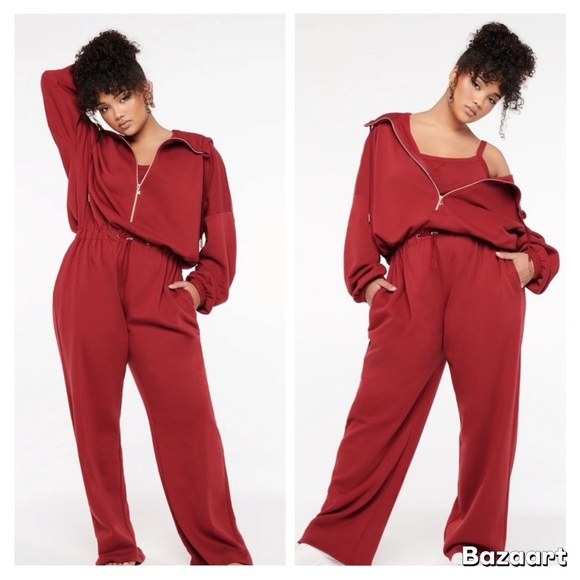 SAVAGE X FENTY ESSENTIAL OVERSIZED CINCHED HOODED JUMPSUIT | Medium - Picture 2 of 6